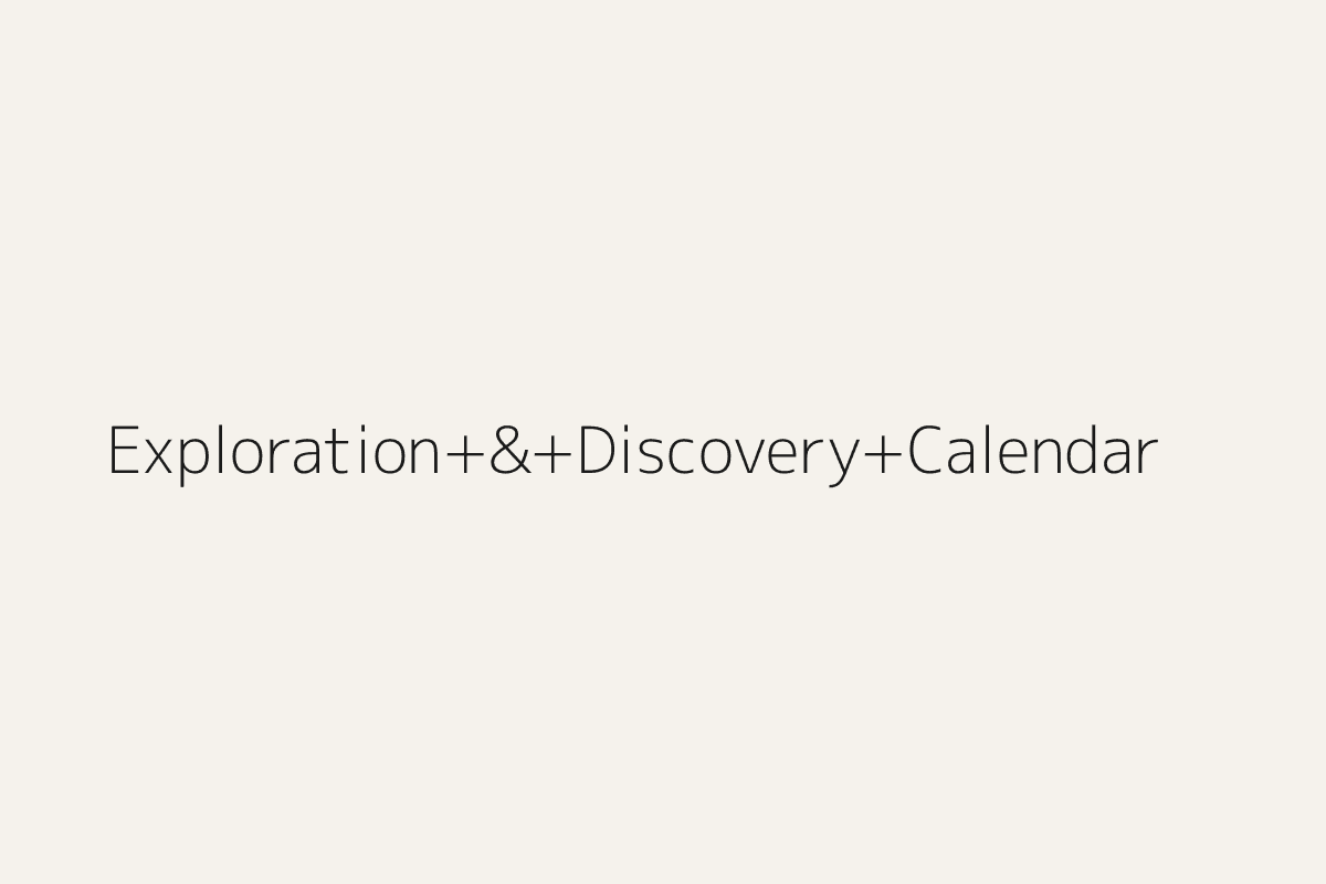 Illustration representing Exploration & Discovery Calendar