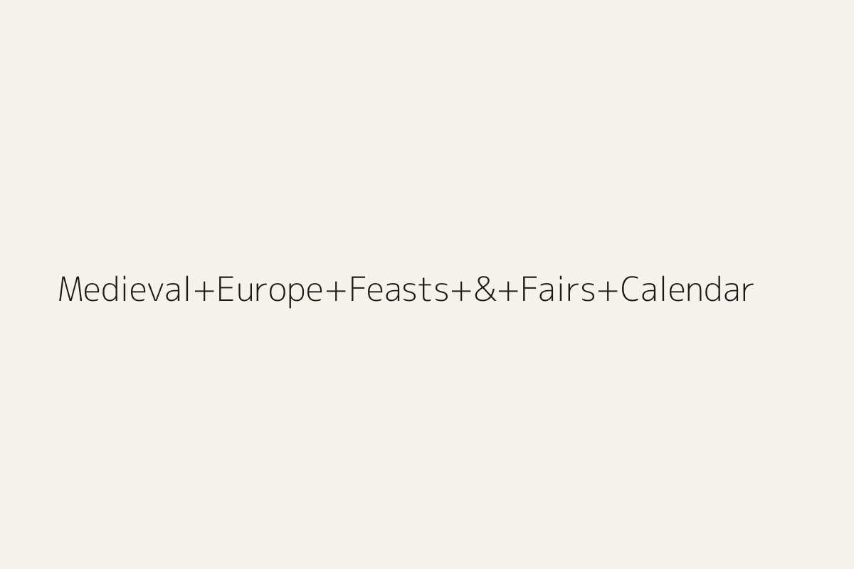 Illustration representing Medieval Europe Feasts & Fairs Calendar