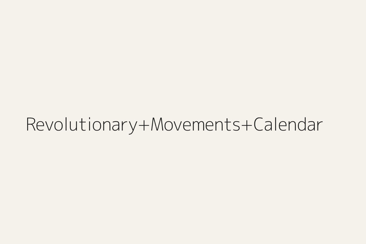 Illustration representing Revolutionary Movements Calendar