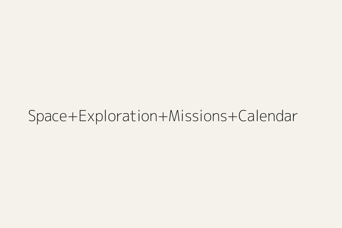 Illustration representing Space Exploration Missions Calendar